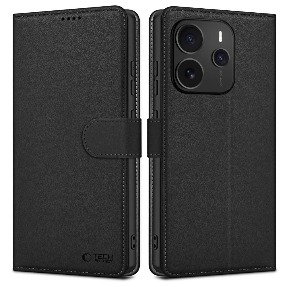 Tech-Protect Piniginės tipo Dėklas skirtas Xiaomi Redmi Note 14 5G - Matinis Juodas Tech-Protect Piniginės tipo Dėklas skirtas Xiaomi Redmi Note 14 5G - Matinis Juodas