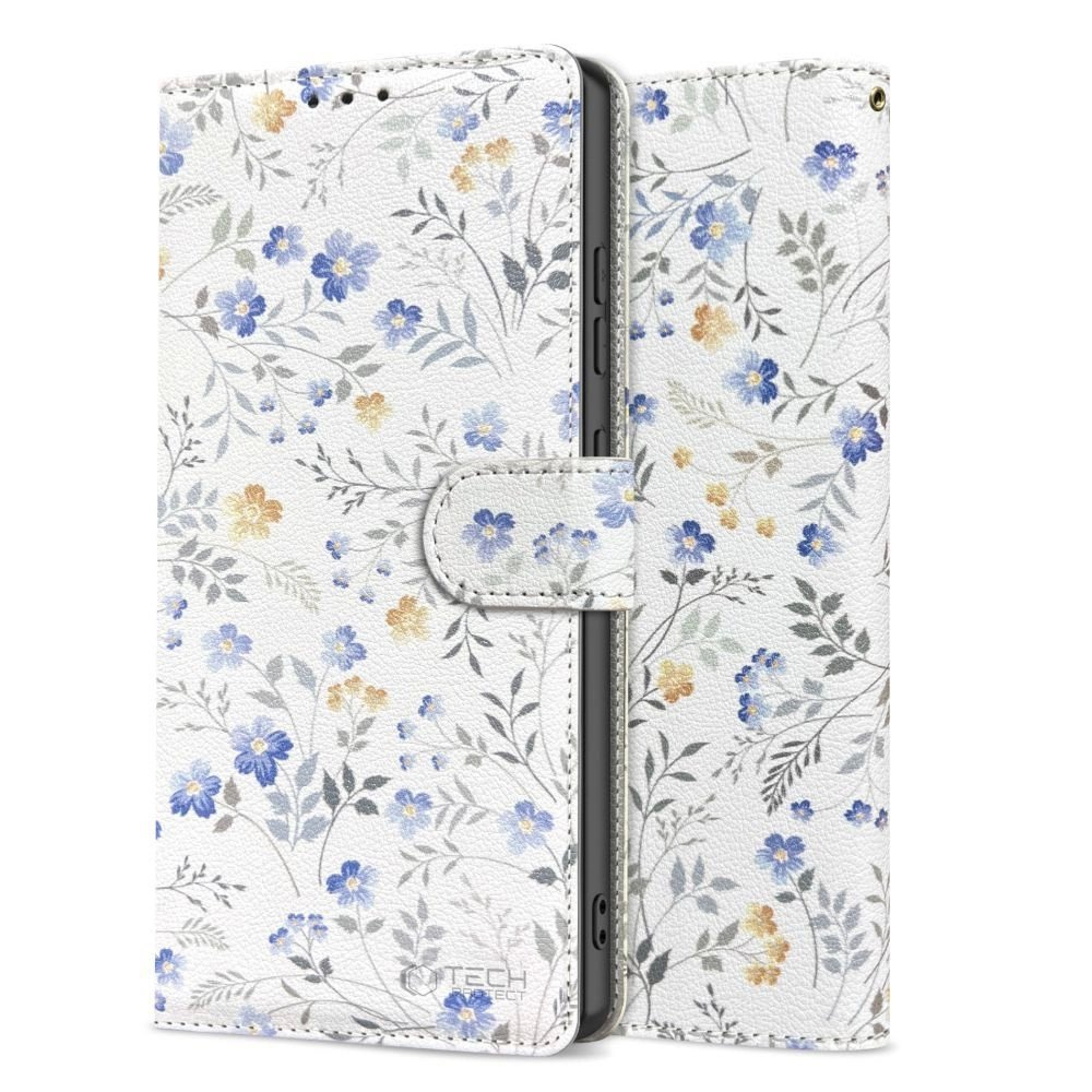 Tech-Protect Piniginės tipo Dėklas skirtas Xiaomi Redmi Note 14 Pro 5G / 14 Pro+ 5G / Poco X7 5G - Daisies with Leaves 2