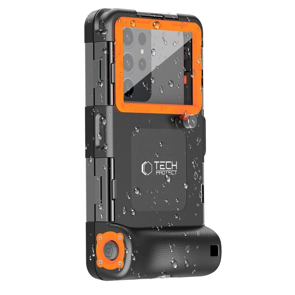 Tech-Protect Waterproof Dėklas waterproof IPX8 smartphones 4.7-6.7 - Juodas orange 1 Tech-Protect Waterproof Dėklas waterproof IPX8 smartphones 4.7-6.7 - Juodas orange 1