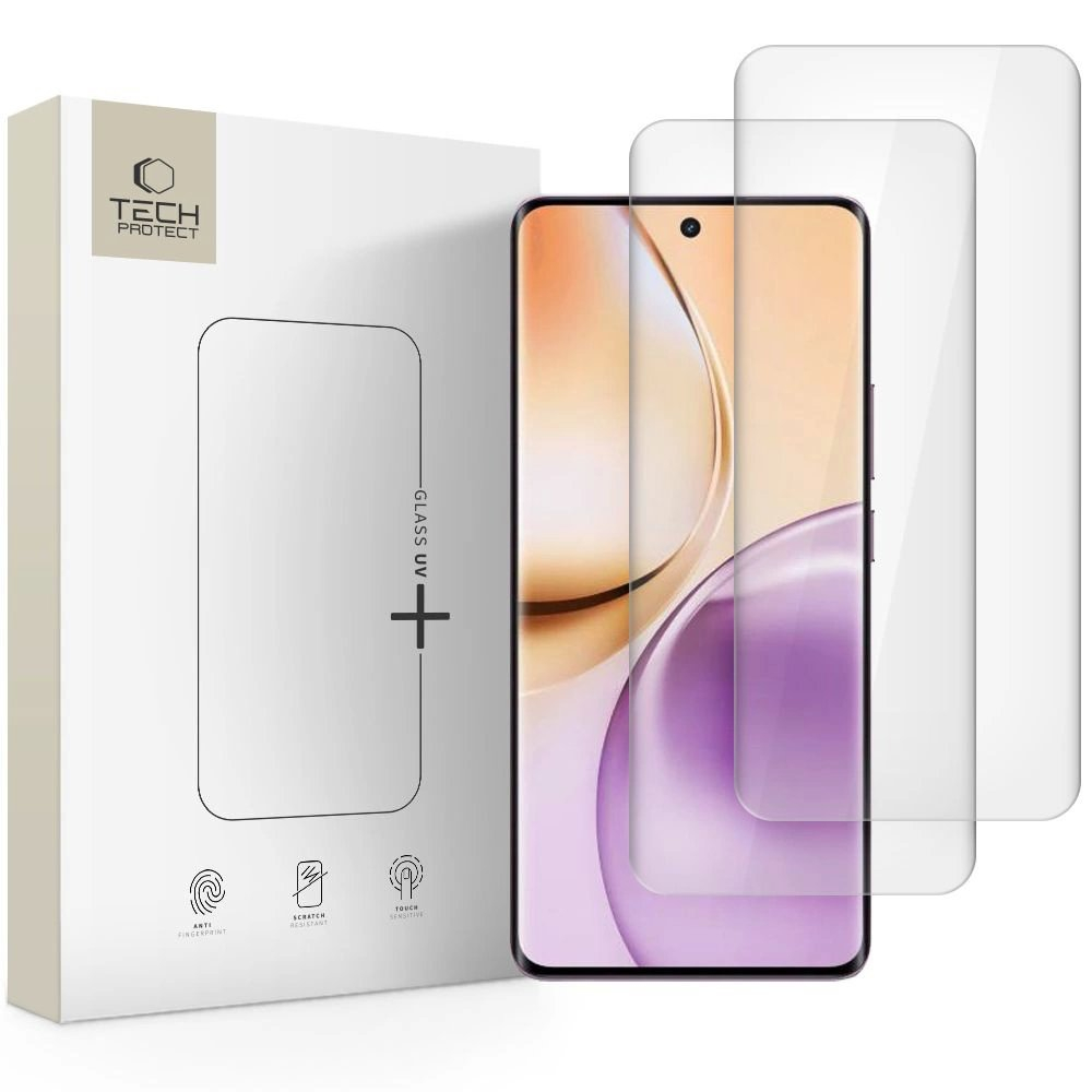 Tech-Protect Glass UV+ (2 vnt.) grūdintas stiklas skirtas Realme 14 Pro 5G – skaidrus