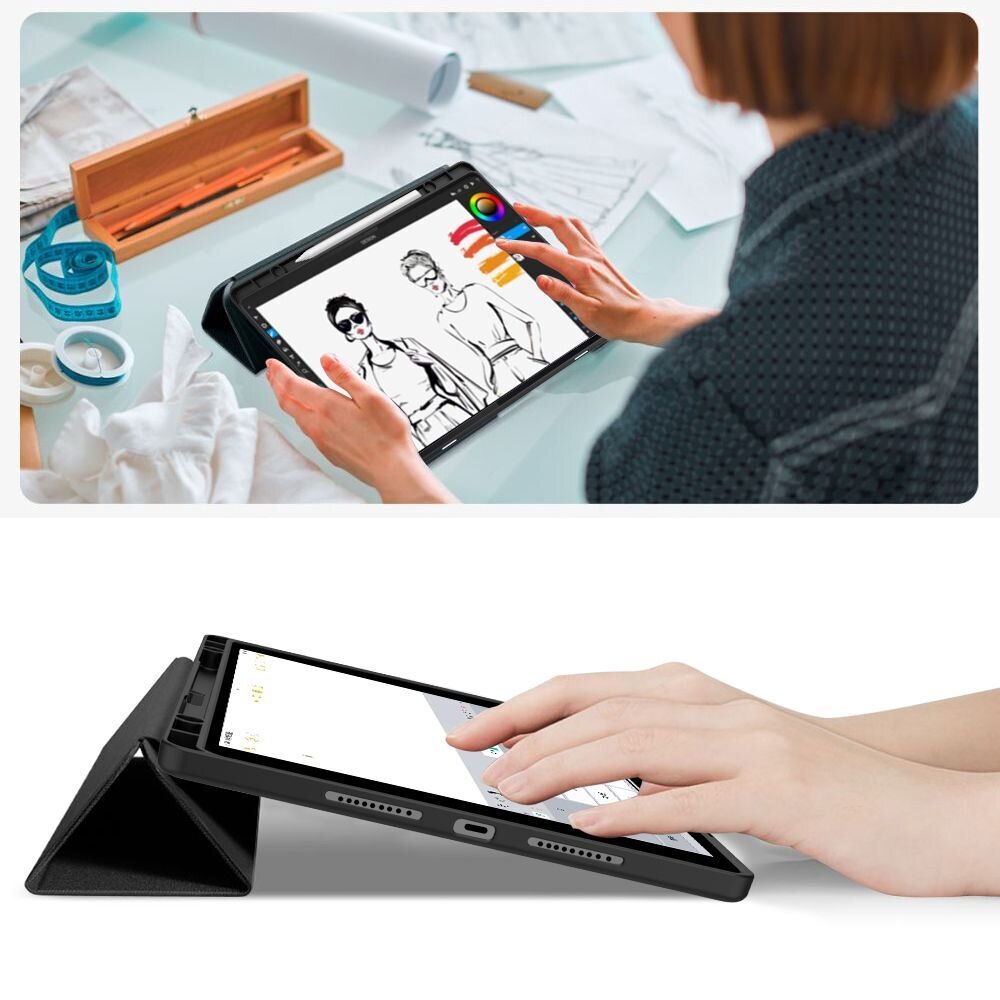 Lenovo Idea Tab Plus 12.1 (TB-361) TechProtect SmartCase Pen dėklas – juodas 8