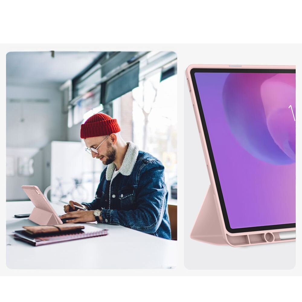 Lenovo Idea Tab Plus 12.1 (TB-361) TechProtect SmartCase Pen dėklas – rožinis 7 Lenovo Idea Tab Plus 12.1 (TB-361) TechProtect SmartCase Pen dėklas – rožinis 7