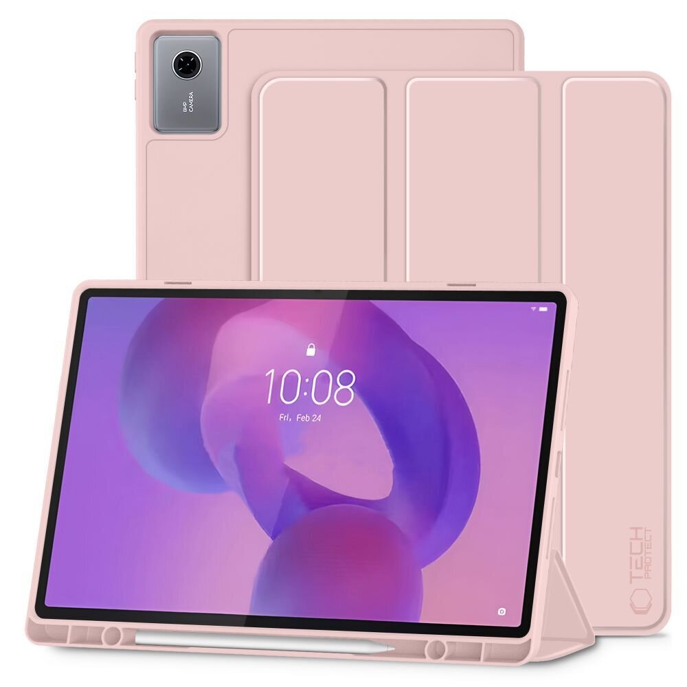 Lenovo Idea Tab Plus 12.1 (TB-361) TechProtect SmartCase Pen dėklas – rožinis Lenovo Idea Tab Plus 12.1 (TB-361) TechProtect SmartCase Pen dėklas – rožinis