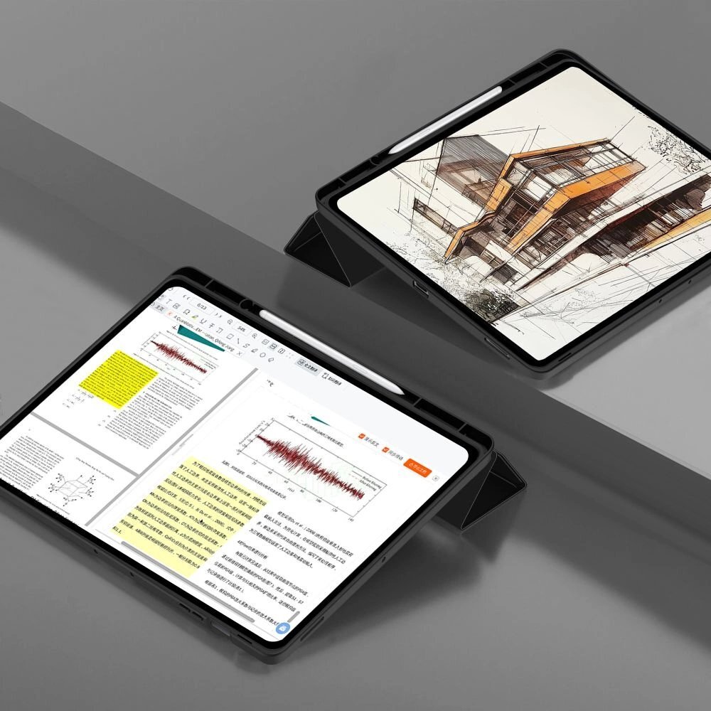 Samsung Galaxy Tab S10 FE+ 13.1 X620 / X626B dėklas TechProtect SmartCase Pen – juodas 5