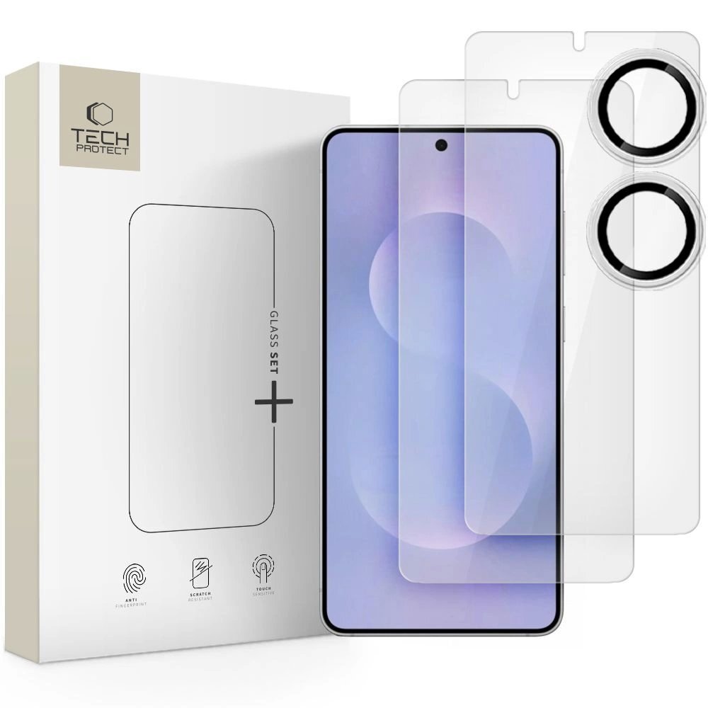 Samsung Galaxy S25 Edge Tech-Protect Glass Set+ grūdintas stiklas, 3 vnt. – skaidrus Samsung Galaxy S25 Edge Tech-Protect Glass Set+ grūdintas stiklas, 3 vnt. – skaidrus