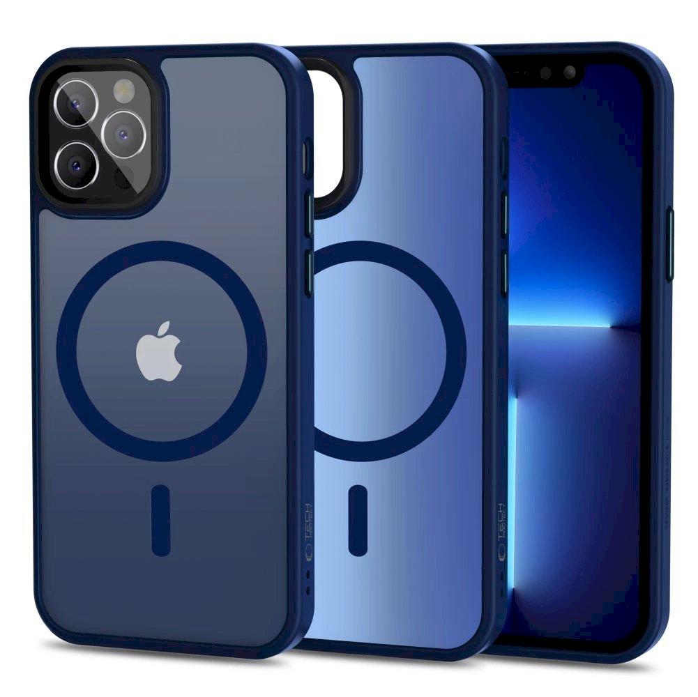 Tech-Protect MagMat MagSafe Dėklas iPhone 12 / 12 Pro - navy blue matte Tech-Protect MagMat MagSafe Dėklas iPhone 12 / 12 Pro - navy blue matte