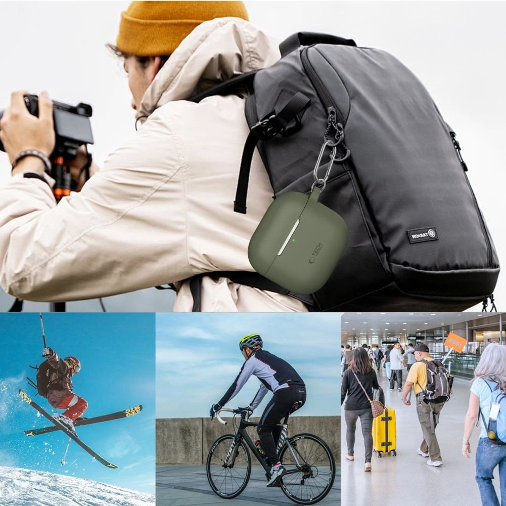 Tech-Protect Silicone Hook Dėklas AirPods 4 - Juodas 3