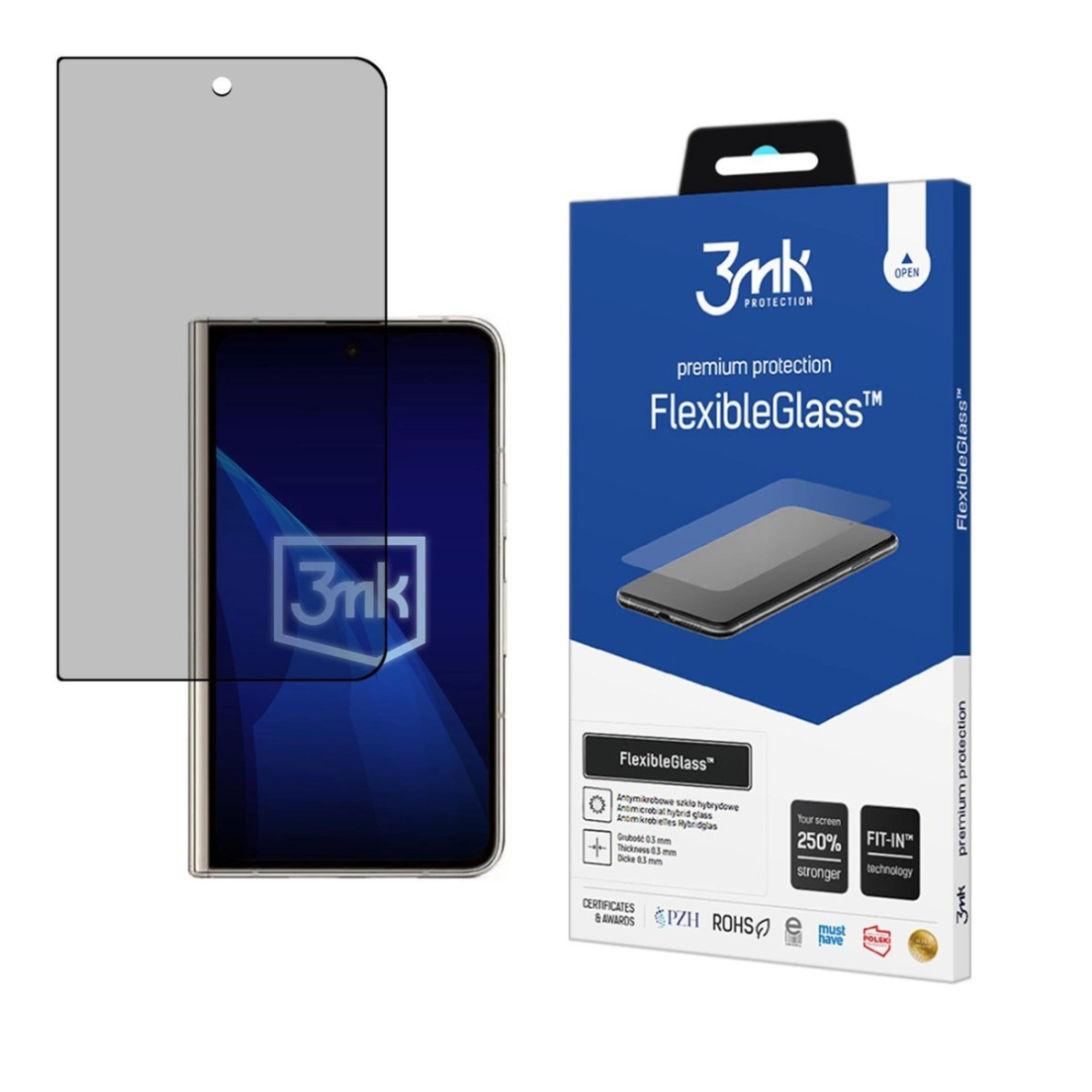 Google Pixel Fold (priekinė pusė) Apsauginis stiklas 3mk FlexibleGlass