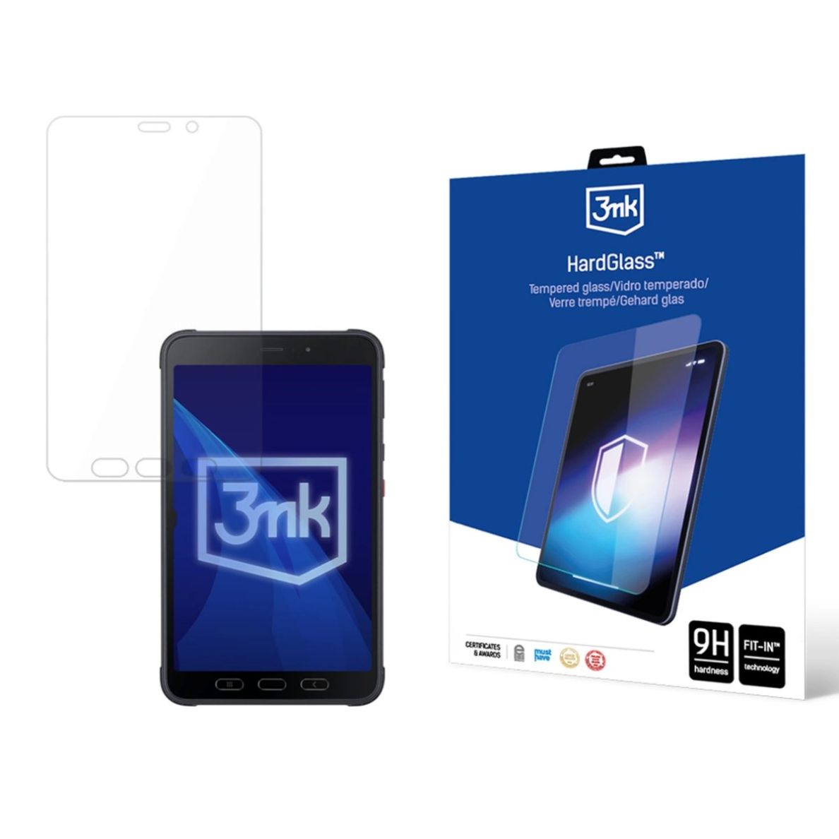 Samsung Galaxy Tab Active 3 3mk HardGlass grūdintas stiklas Samsung Galaxy Tab Active 3 3mk HardGlass grūdintas stiklas
