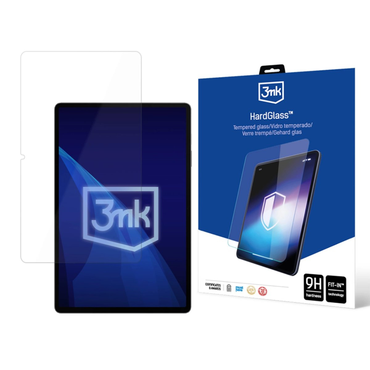 Samsung Galaxy Tab S9+ 3mk HardGlass grūdintas stiklas Samsung Galaxy Tab S9+ 3mk HardGlass grūdintas stiklas