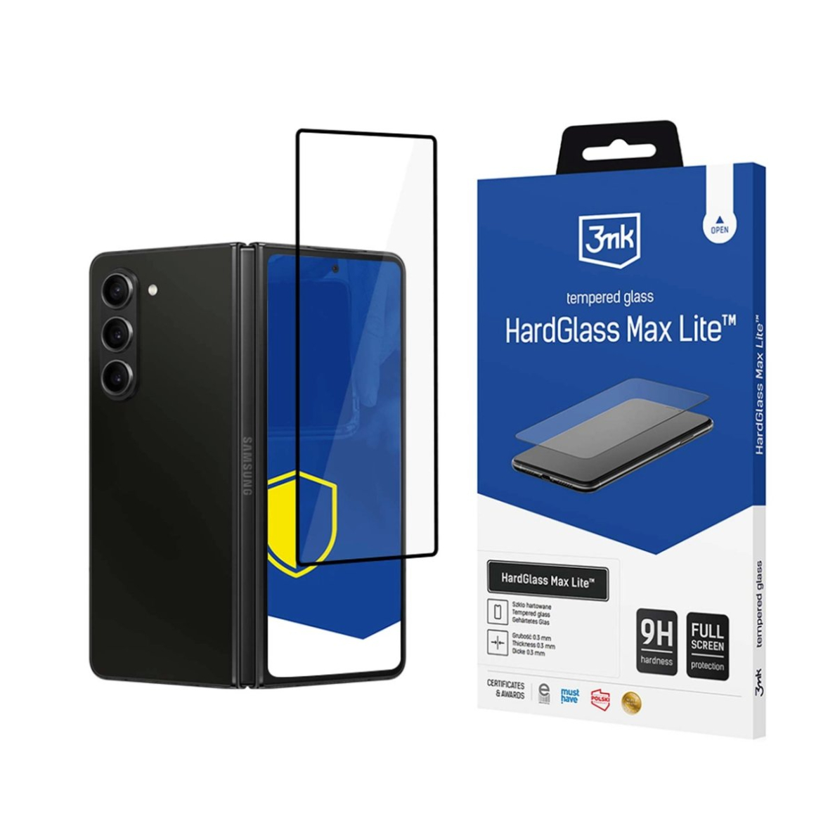 Samsung Galaxy Z Fold 6 apsauginis stiklas 3mk HardGlass Max Lite Black Samsung Galaxy Z Fold 6 apsauginis stiklas 3mk HardGlass Max Lite Black