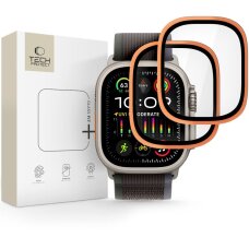 Apple Watch Ultra 49mm Tech-Protect grūdintas stiklas (2 vnt.) – oranžinis