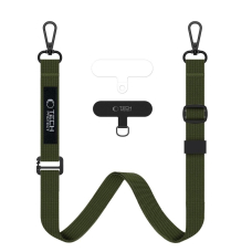 Tech-Protect C65 Rope Crossbody pakabinamas dirželis – alyvuogių spalvos