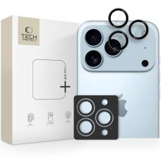 iPhone 14 Pro / Max / 15 Pro / Max / 16 Pro / Max / 17 Pro / Max Tech-Protect Camring Fit+ kameros dangtelis – juodas
