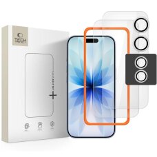 iPhone 17 Tech-Protect Easy Set+ grūdintas stiklas, 3 vnt. – skaidrus