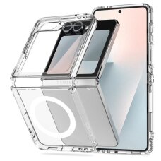 Samsung Galaxy Z Flip 6 / 7 FE dėklas Tech-Protect FlexAir Hybrid su MagSafe – skaidrus