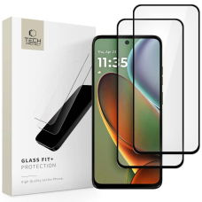 Tech-Protect Glass Fit+ (2 vnt.) grūdintas stiklas skirtas Motorola Moto G15 / G15 Power / G05 / E15 – juodas