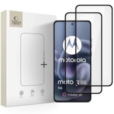 Motorola Moto G86 5G / G86 5G Power Tech-Protect Glass Fit+ grūdintas stiklas, 2 vnt. – juodas
