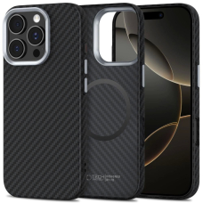 iPhone 16 Pro Max – Tech-Protect Ion Carbon MagSafe dėklas - Juoda/Pilka