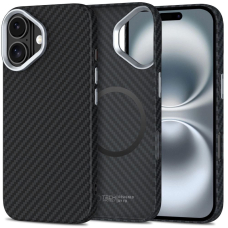 iPhone 16 – Tech-Protect Ion Carbon MagSafe dėklas - Juoda/Pilka
