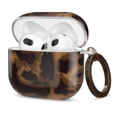 AirPods 4 Tech-Protect Lamano dėklas – rudas / juodas