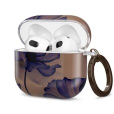 AirPods 4 Tech-Protect Lamano dėklas – rudas / violetinis