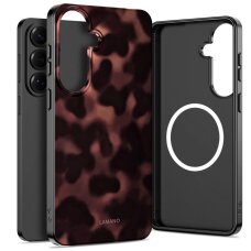 Samsung Galaxy S26+ Tech-Protect Lamano MagSafe dėklas – rudas ir juodas Samsung Galaxy S26+ Tech-Protect Lamano MagSafe dėklas – rudas ir juodas