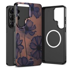 Samsung Galaxy S26 Ultra Tech-Protect Lamano MagSafe dėklas – rudas ir violetinis