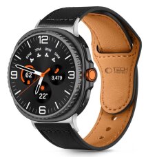Samsung Galaxy Watch 40/44/46 mm Tech-Protect Leatherfit odinis dirželis – juodas