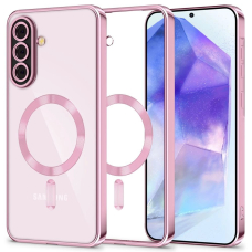 Samsung Galaxy A56 5G – Tech-Protect MagFlex MagSafe dėklas - Skaidriai rožinis