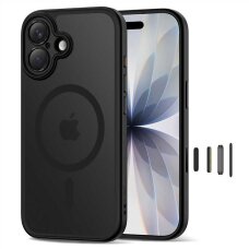iPhone 17 Tech-Protect MagPeak MagSafe CC dėklas – matinės juodos spalvos iPhone 17 Tech-Protect MagPeak MagSafe CC dėklas – matinės juodos spalvos