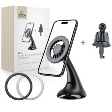 Automobilinis laikiklis Tech-Protect N56 prietaisų skydeliui, stiklui arba vėdinimo angai – juodas Automobilinis laikiklis Tech-Protect N56 prietaisų skydeliui, stiklui arba vėdinimo angai – juodas