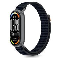 Xiaomi Smart Band 8 / 9 / 10 / NFC Tech-Protect Nylon Pro nailoninis dirželis – juodas ir oranžinis