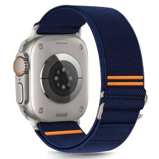 Apple Watch 44 / 45 / 46 / 49 mm Tech-Protect Nylon Slip nailoninis dirželis – tamsiai mėlynas