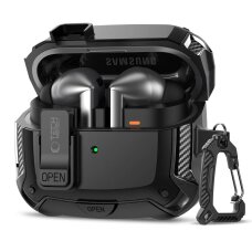 Samsung Galaxy Buds 3 / 3 FE / 3 Pro Tech-Protect Silicone Hook dėklas – juodas Samsung Galaxy Buds 3 / 3 FE / 3 Pro Tech-Protect Silicone Hook dėklas – juodas