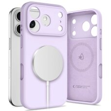 iPhone 17 Pro dėklas Tech-Protect Silicone, MagSafe – violetinis iPhone 17 Pro dėklas Tech-Protect Silicone, MagSafe – violetinis