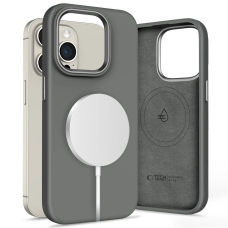 Tech-Protect Silikoninis PU Dėklas MagSafe iPhone 15 Pro - Pilkas