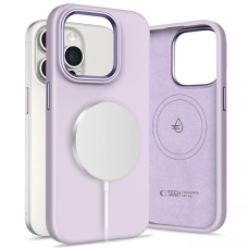 Tech-Protect Silikoninis Pure Magsafe iPhone 15 Pro Dėklas - Violetinis