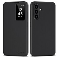 Samsung Galaxy A56 5G dėklas Tech-Protect Smart Wallet – matinės juodos spalvos