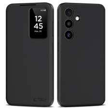 Samsung Galaxy S25 – Tech-Protect Smart Wallet dėklas - Matinis juodas