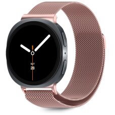 Samsung Galaxy Watch 40/44/46 mm Tech-Protect Stainless Steel plieninis dirželis – rožinis
