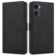 Tech-Protect piniginės tipo dėklas skirtas Motorola Moto G05 / E15 - matinės juodos