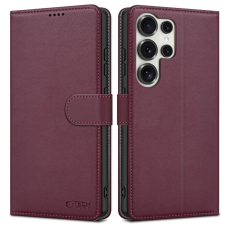 Tech-Protect Piniginės tipo Dėklas skirtas Samsung Galaxy S25 Ultra - Burgundy