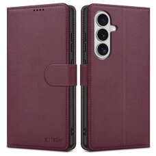 Samsung Galaxy S26 Tech-Protect Wallet dėklas – bordo
