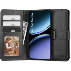 OnePlus Nord 4 Tech-Protect Wallet dėklas su stovo funkcija – juodas