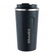 [Užsakomoji prekė] Techsuit - Thermos Mug - with Lid for Coffe, Portable, Stainless Steel, 380ml - Blue
