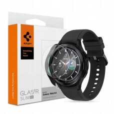 Aukštos kokybės apsauginis stiklas Spigen Glass .TR Slim 3 vnt. Samsung Galaxy Watch 4 Classic 42mm