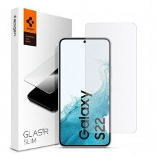 Aukštos kokybės apsauginis stiklas Spigen Glass .TR Slim Samsung Galaxy S22