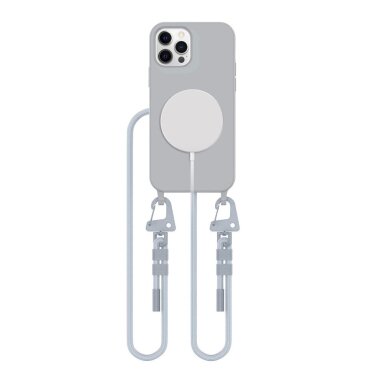 Dėklas Tech-Protect MagNecklace MagSafe iPhone 12 / 12 Pro - Pilkas Dėklas Tech-Protect MagNecklace MagSafe iPhone 12 / 12 Pro - Pilkas