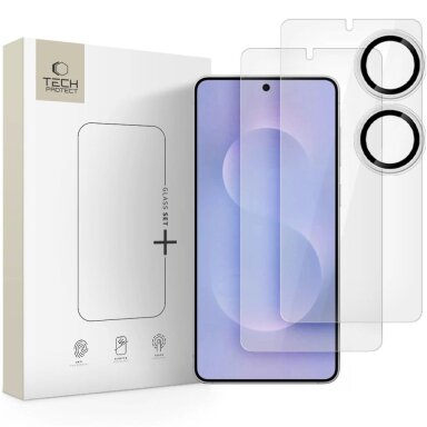 Samsung Galaxy S25 Edge Tech-Protect Glass Set+ grūdintas stiklas, 3 vnt. – skaidrus Samsung Galaxy S25 Edge Tech-Protect Glass Set+ grūdintas stiklas, 3 vnt. – skaidrus